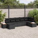 Set de canapele pentru grădină 7 pcs Negru 319 x 154 x 85 cm - WALTI WALTI