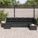 Set de canapele pentru grădină 7 pcs Negru 319 x 154 x 85 cm - WALTI WALTI
