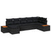 Set de canapele pentru grădină 7 pcs Negru 319 x 154 x 85 cm - WALTI WALTI