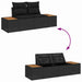 Set de canapele pentru grădină 8 pcs Negru 319 x 154 x 85 cm - WALTI WALTI
