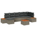 Set de canapele pentru grădină cu pernă 8 pcs Gri Poli Rattan - WALTI WALTI