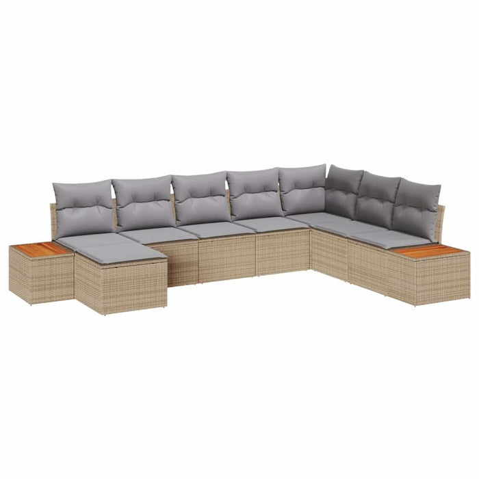 Set de canapele pentru grădină 9 pcs Beige și gri deschis - WALTI WALTI