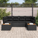 Set de canapele pentru grădină 6 pcs Negru 234 x 154 x 85 cm - WALTI WALTI