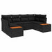 Set de canapele pentru grădină 6 pcs Negru 234 x 154 x 85 cm - WALTI WALTI