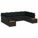 Set de canapele pentru grădină 5 pcs Negru 289 x 209 x 85 cm - WALTI WALTI