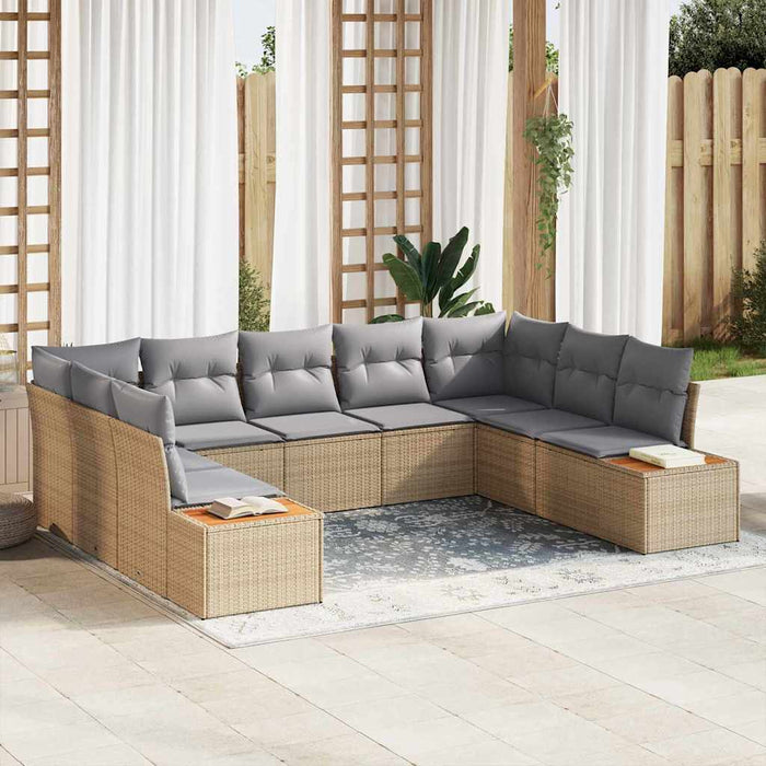 Set de canapele pentru grădină 5 pcs Beige și gri deschis - WALTI WALTI