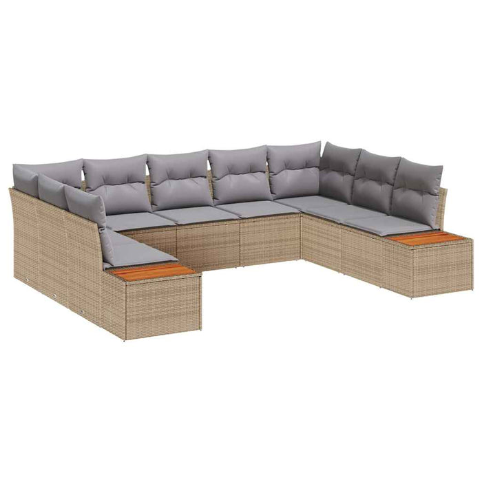 Set de canapele pentru grădină 5 pcs Beige și gri deschis - WALTI WALTI