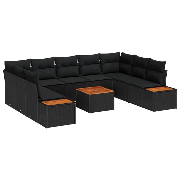 Set de canapele pentru grădină 6 pcs Negru 289 x 209 x 85 cm - WALTI WALTI