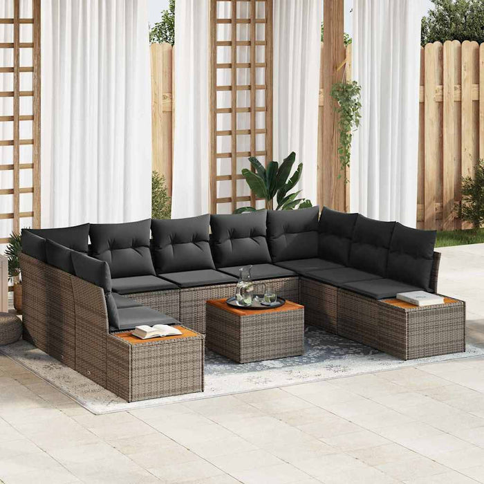 Set de canapele pentru grădină 6 pcs Gri 289 x 209 x 85 cm - WALTI WALTI