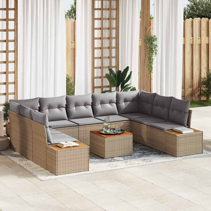 Set de canapele pentru grădină 5 pcs Beige și gri deschis - WALTI WALTI