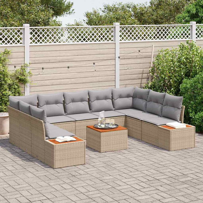 Set de canapele pentru grădină 5 pcs Beige și gri deschis - WALTI WALTI