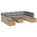 Set de canapele pentru grădină 5 pcs Beige și gri deschis - WALTI WALTI