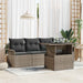 Set de canapele pentru grădină cu pernă 5 pcs Gri Rattan poli - WALTI WALTI