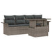 Set de canapele pentru grădină cu pernă 5 pcs Gri Rattan poli - WALTI WALTI
