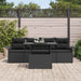 Set de canapele pentru grădină cu pernă 5 pcs Negru Rattan poli - WALTI WALTI