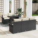 Set de canapele pentru grădină cu pernă 6 pcs Negru Rattan poli - WALTI WALTI