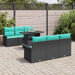Set de canapele pentru grădină cu pernă 7 pcs Negru Rattan poli - WALTI WALTI