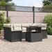 Set de canapele pentru grădină cu pernă 7 pcs Negru Rattan poli - WALTI WALTI