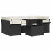 Set de canapele pentru grădină cu pernă 7 pcs Negru Rattan poli - WALTI WALTI