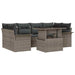Set de canapele pentru grădină cu pernă 7 pcs Gri Rattan poli - WALTI WALTI