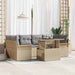 Set de canapele pentru grădină cu pernă 7 pcs Bej Rattan poli - WALTI WALTI