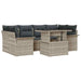 Set de canapele pentru grădină 7 pcs Gri deschis Rattan poli - WALTI WALTI