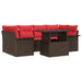 Set de canapele pentru grădină cu pernă 7 pcs Maro Poli Rattan - WALTI WALTI