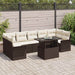 Set de canapele pentru grădină cu pernă 8 pcs Maro Rattan poli - WALTI WALTI