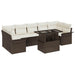 Set de canapele pentru grădină cu pernă 8 pcs Maro Rattan poli - WALTI WALTI