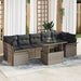 Set de canapele pentru grădină cu pernă 8 pcs Gri Rattan poli - WALTI WALTI