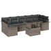 Set de canapele pentru grădină cu pernă 8 pcs Gri Rattan poli - WALTI WALTI