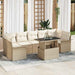 Set de canapele pentru grădină cu pernă 8 pcs Bej Poli Rattan - WALTI WALTI