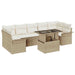 Set de canapele pentru grădină cu pernă 8 pcs Bej Poli Rattan - WALTI WALTI