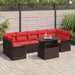 Set de canapele pentru grădină cu pernă 8 pcs Maro Poli Rattan - WALTI WALTI