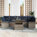 Set de canapele pentru grădină cu pernă 8 pcs Gri Poli Rattan - WALTI WALTI
