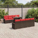 Set de canapele pentru grădină cu pernă 9 pcs Maro Poli Rattan - WALTI WALTI