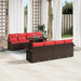 Set de canapele pentru grădină cu pernă 9 pcs Maro Poli Rattan - WALTI WALTI