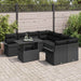 Set de canapele pentru grădină cu pernă 9 pcs Negru Rattan poli - WALTI WALTI