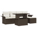 Set de canapele pentru grădină cu pernă 6 pcs Maro Rattan poli - WALTI WALTI