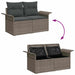 Set de canapele pentru grădină cu pernă 5 pcs Gri Rattan poli - WALTI WALTI