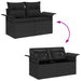 Set de canapele pentru grădină cu pernă 5 pcs Negru Rattan poli - WALTI WALTI