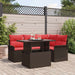 Set de canapele pentru grădină cu pernă 5 pcs Maro Poli Rattan - WALTI WALTI