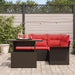 Set de canapele pentru grădină cu pernă 5 pcs Maro Poli Rattan - WALTI WALTI
