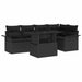 Set de canapele pentru grădină cu pernă 6 pcs Negru Poli Rattan - WALTI WALTI