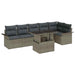 Set de canapele pentru grădină cu pernă 7 pcs Gri Rattan poli - WALTI WALTI