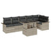 Set de canapele pentru grădină 7 pcs Gri deschis Rattan poli - WALTI WALTI