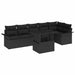 Set de canapele pentru grădină cu pernă 7 pcs Negru Rattan poli - WALTI WALTI