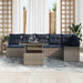 Set de canapele pentru grădină cu pernă 7 pcs Gri Rattan poli - WALTI WALTI