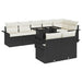 Set de canapele pentru grădină cu pernă 9 pcs Negru Rattan poli - WALTI WALTI