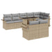 Set de canapele pentru grădină cu pernă 9 pcs Bej Rattan poli - WALTI WALTI